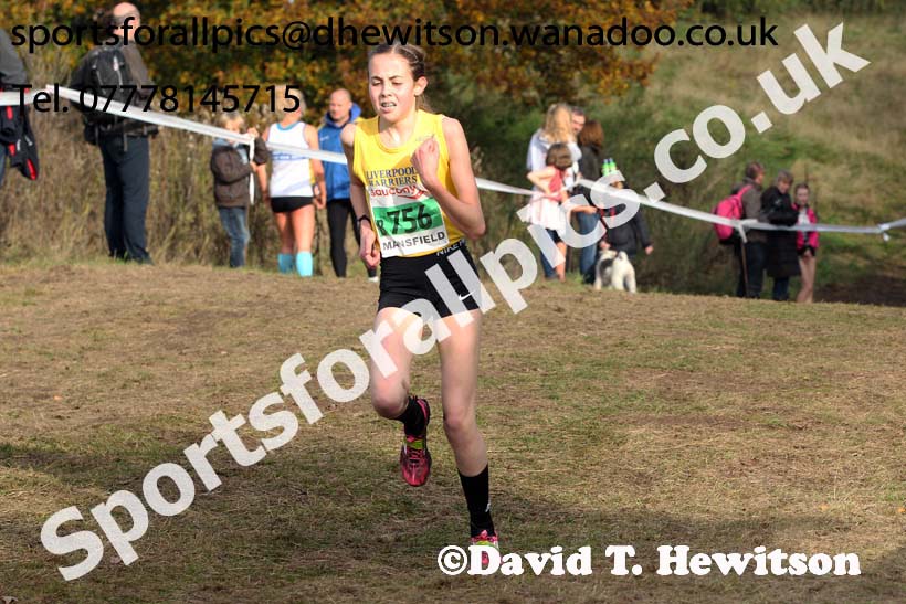 Girls under-15s, National Cross Country Relays, Berry Park, Mansfield. Photo: David T. Hewitson/Sports for All Pics
